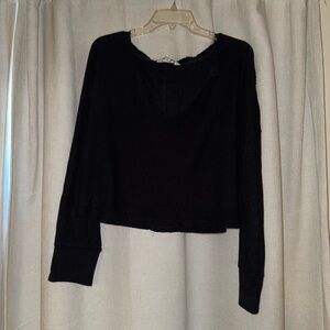 JoyLab Black Crop Oversized Relaxed Fit